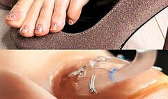 Pedi with tinies & High Heels