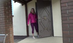 Cleaning the yard, house, vacuuming