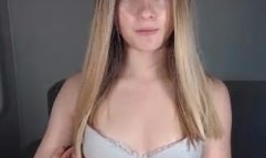 Pale cam girl in sexy lingerie