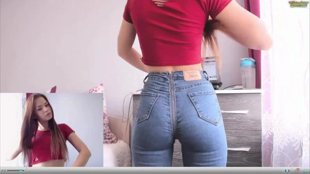Teen In Tight Jeans - Sexy Tight Ass On Jeans, No Bra & Hard Nipples Porn Video