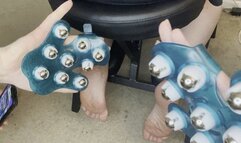 Roller ball glove tickling with Claire & Gargalesis Ghost