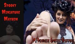 Spooky Miniature Mayhem: The Halloween Giantess Spectacle with Buddahs Playground- a giantess goddess clip with tit smothering- ass smothering- face sitting- POV cosplay- costume-Halloween