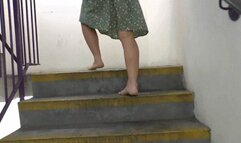 Zoe Barefoot Stroll thru car park