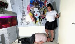 Head Crushed Under Her Stiletto Shoes