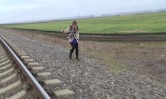 Get stuck under the rails