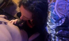 Blue lights &bolo ties - Lysi & Kala PoV blowjob