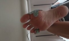 Unaware Giantess Working on Laptop Barefoot Pt 8 Band-Aids