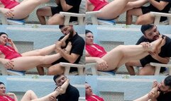 FIRST TIME OF THE BOY SUCKING FEET - LETICIA MILLER &amp;amp; LUCAS (SLAVE BOY) EXCLUSIVE LM VIDEOS OCTOBER 2023 CLIP 3