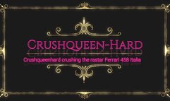 crushing hard the rastar Ferrari 458 Italia in wooden heel sandals and socks in jeans