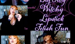 Happy Halloween Witchy big titty lipstick fetish fun - MP4