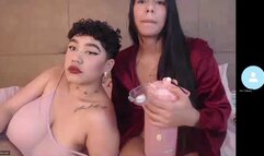 With my friend we make a hot group video call