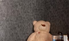 hot girl mastrubate in pool and blowing big green balloon