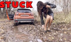 IRINA WAS STUCK IN THE FOREST IN THE MUD ON THE WAY TO WORK_PRO RED HDR_ version 1 cam (full video 25 min)