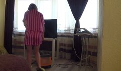 Vacuum the dirt in the house and your feet