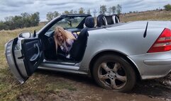 Lucy tries to find some dirt to get stuck in