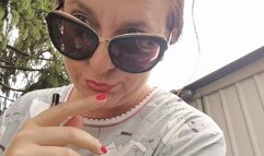 Farting in pajamas in a public garden 720HD