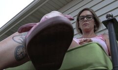 Relaxing Outside With Pink Sandals, 1st