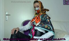 Satin cloth masks and headscarf