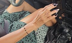 Milah Arches Pedal Pumping and Driving barefoot on the Toyota Prado