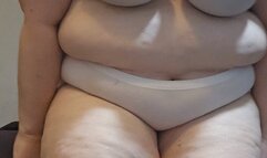 White bra and panties morning feet soles