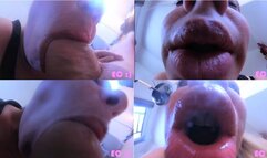 Extreme Close Up Blowjub And Cum Kisses_4K