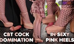CBT Domination in Sexy Pink Heels, Bootjob and Kicking (Edited Version) - TamyStarly - Shoejob, Ballbusting, Trample, Trampling, Stomp, High Heels