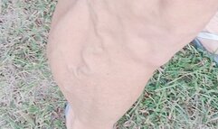 Tempest exploring in flip flops