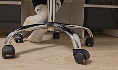 Unaware Giantess Working on Laptop Behind View