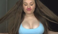 Lip Smelling Playing With Hair Bouncing Boobs (MP4) ~ MissDias Playground