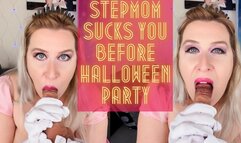 Step-Mom Sucks You Before Halloween Party