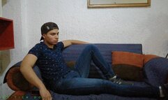 Twink Playing With His Boner While Getting His Feet Licked