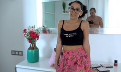 Petite girl loves hard anal to pussy