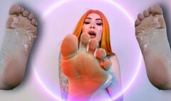 Clean my spunk covered feet cuck! - ASMR