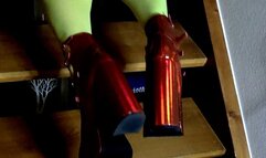 With Neon Green Stockings Pose