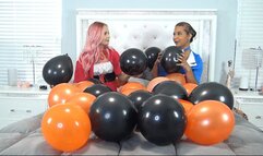 BALLOON POPPING ON HALLOWEEN (4K)