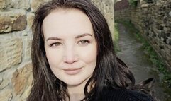 Grey skirt pink panties outdoor wetting peeing