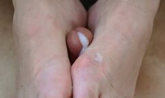 Cum on my feet Footjob