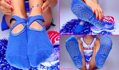 Blue Ballet Socks Tease by Majesty Natalie! KINKS: Cheerleader, Feet