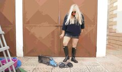 Destroying while enjoying, in Hunter Wellies! WMV (1920x1080) FHD