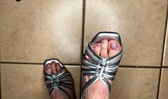 Toe Wiggling In New Silver Sandals