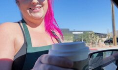 Barista Bimbo Milks Cock