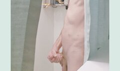 Private Cox letting off a little steam in the Shower