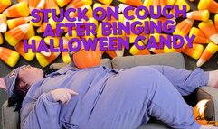 SSBBW Stuck on Couch After Binging Halloween Candy