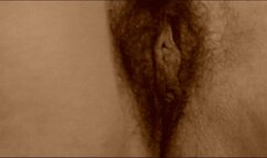 Wonderful hairy pussy to see up close 720HD