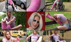 Amydouxxx Rolling Along in Her Wheelchair on a Warm Summer Day (in HD 1920X1080)