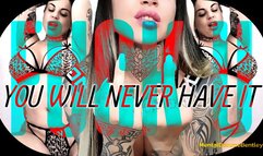 YOU WILL NEVER HAVE IT