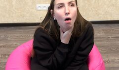 Strong cough of a sick girl