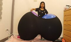 Sexy Camylle Blows Up HUGE Balloons In Her HUGE Pants Then Pops Them
