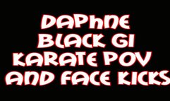 Daphne black gi karate POV and face kicks
