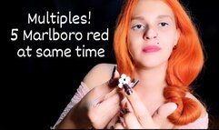 Smoking 5 marlboro reds at the same time - multiples